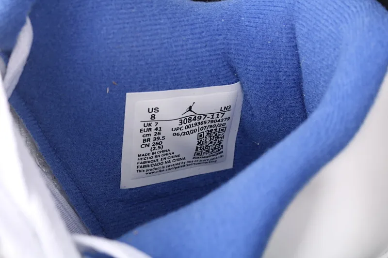 All categories Air Jordan Jordan series basketball shoes Air Jordan 4 G version Air Jordan 4 Retro AJ4 Joe 4 white and blue 308497-117
